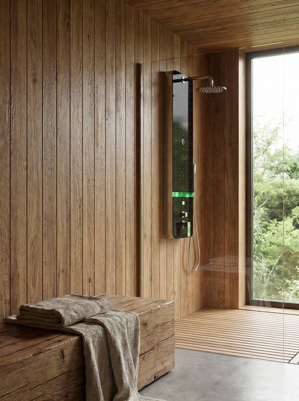 Colonne de douche avec système de récupération d'eau froide