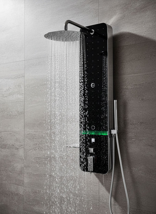 Colonne de douche avec système de récupération d'eau froide