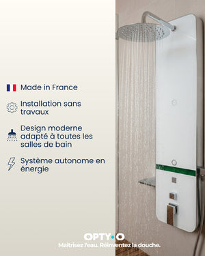 Colonne de douche avec système de récupération d'eau froide