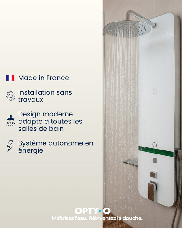 Colonne de douche avec système de récupération d'eau froide